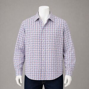 Men's Polo Ralph Lauren Red, White & Blue Button Down Long Sleeve XXL 18.5 34/35